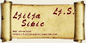 Ljilja Šipić vizit kartica